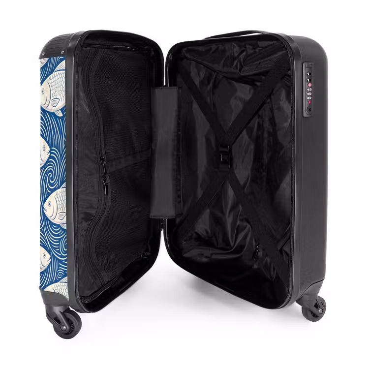 Suitcase - Fish - Water - Pattern - Graphic - Blue — 5