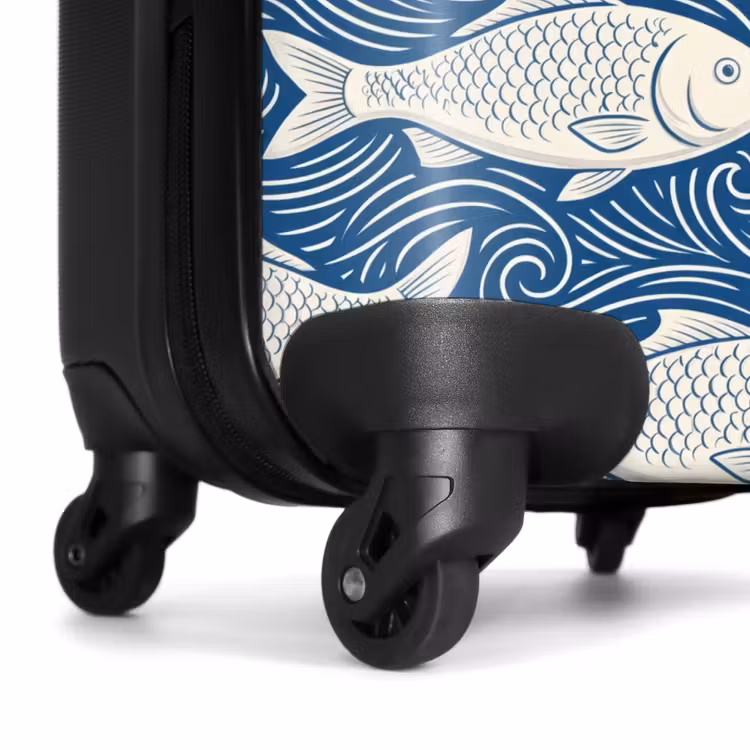 Suitcase - Fish - Water - Pattern - Graphic - Blue — 7