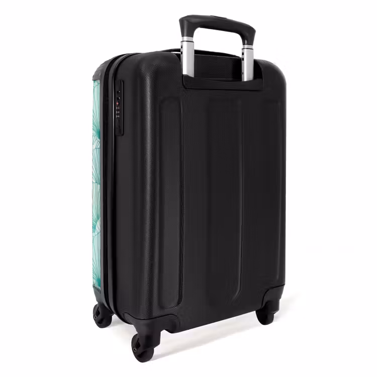 Suitcase - Green - White - Ginkgo - Patterned - Textured — 4