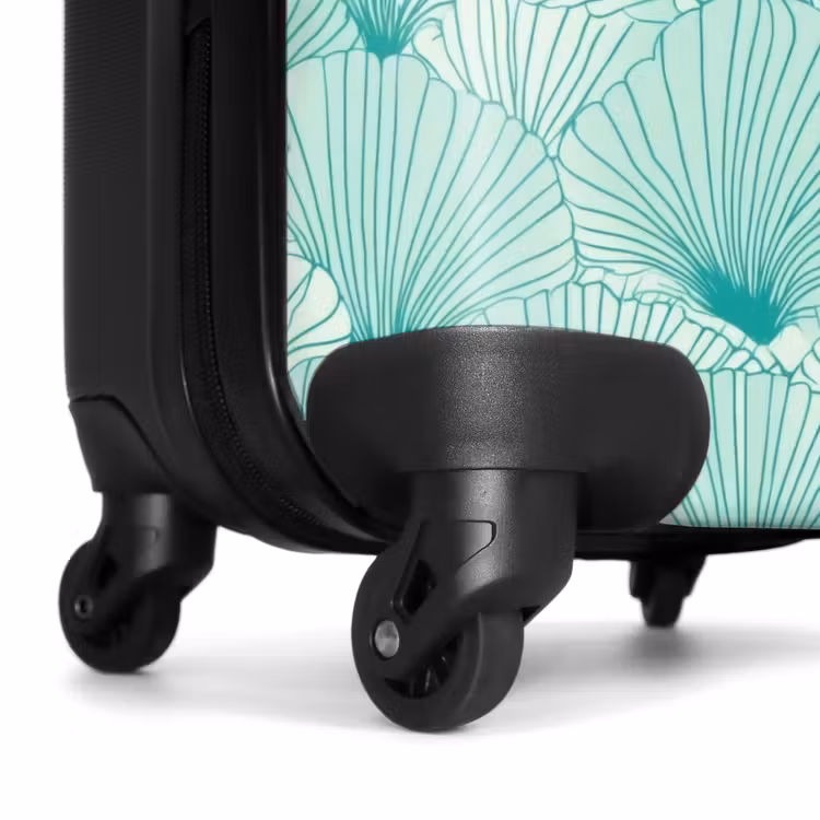 Suitcase - Green - White - Ginkgo - Patterned - Textured — 7