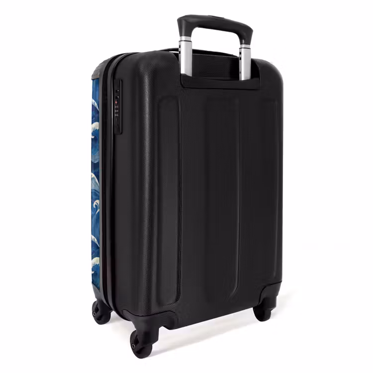 Suitcase - Japanese - Ocean - Waves - Blue — 4