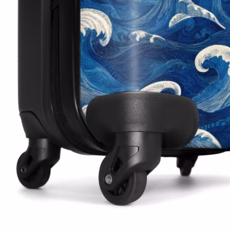 Suitcase - Japanese - Ocean - Waves - Blue — 7