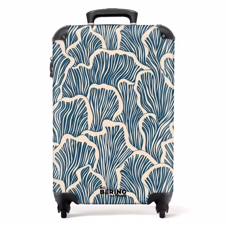 Suitcase - Organic - Blue - Cream - Shells — 1