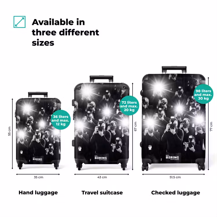 Suitcase - People - Camera - Flash - Black and White - Media — 3