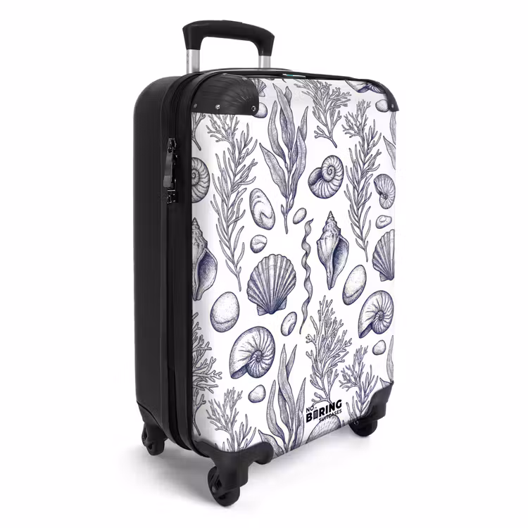 Suitcase - Shells - Seaweed - Ocean - Illustration - Blue — 2