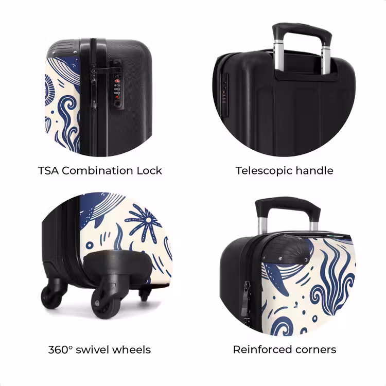 Suitcase - Whale - Underwater - Animals - Abstract - Blue — 8