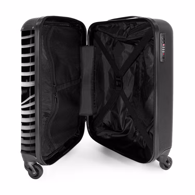Suitcase - Woman - Blinds - Portrait - Black and White — 5