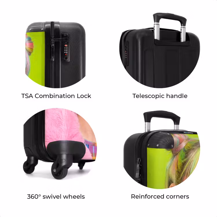 Suitcase - Woman - Colorful Hair - Pop Art - Modern - Vibrant — 8