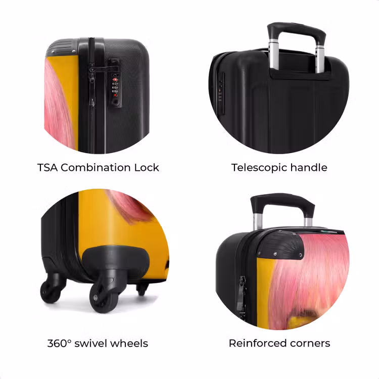 Suitcase - Woman - Portrait - Abstract - Colorful - Yellow — 8