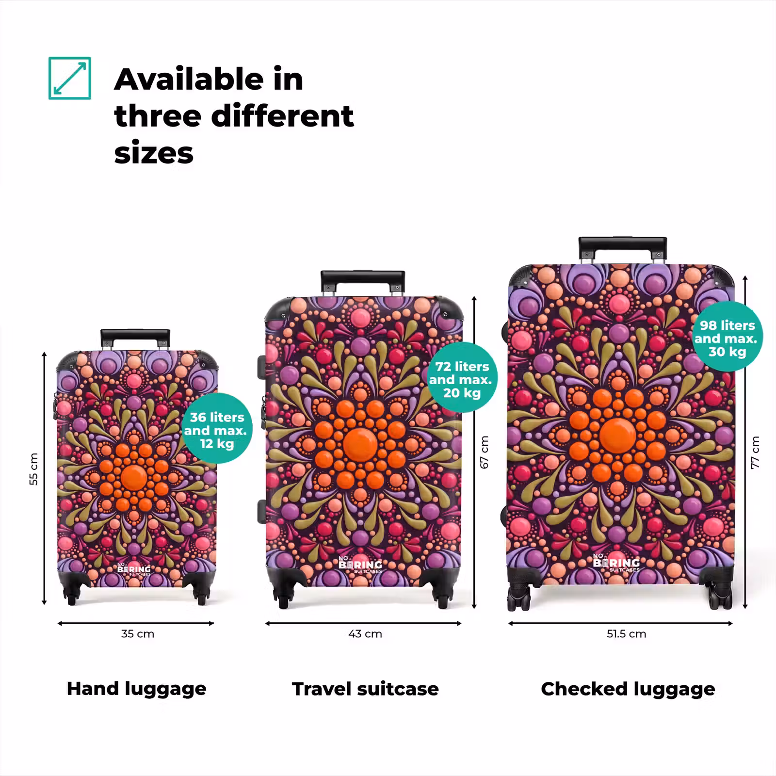Suitcase - Pattern - Dots - Abstract - Modern - Colorful — 1