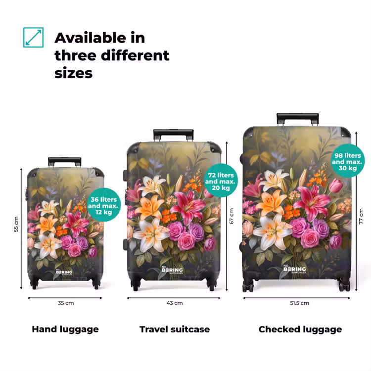 Suitcase - Flowers - Bouquet - Nature - Colorful - Modern — 1