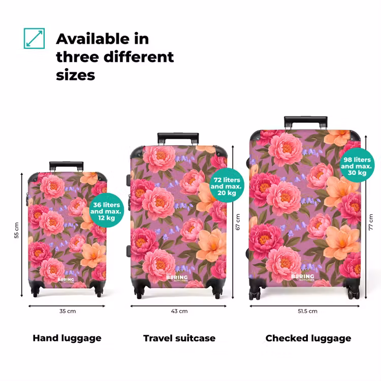 Suitcase - Flowers - Pattern - Illustration - Pink — 1