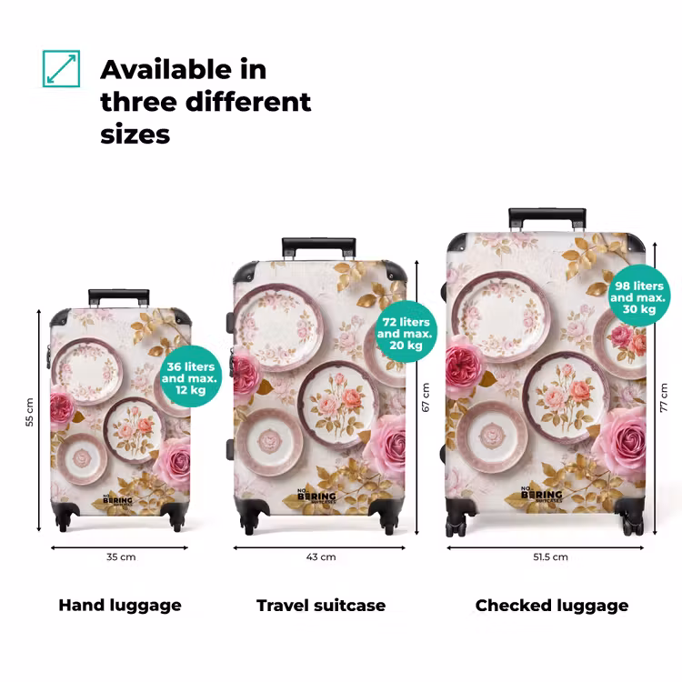 Suitcase - Flowers - Pattern - Vintage - Pink - Decoration — 1