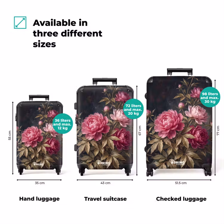 Suitcase - Flowers - Pink - Classic - Nature — 1