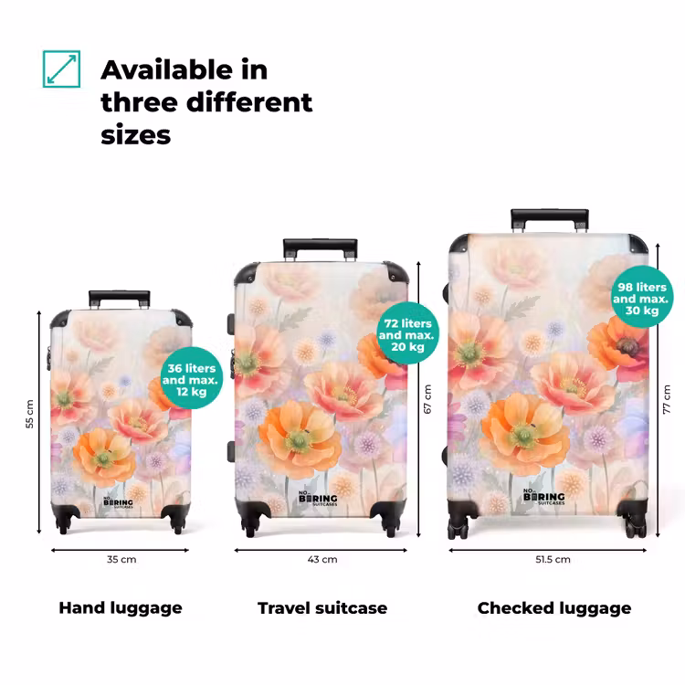 Suitcase - Flowers - Watercolor - Nature - Modern - Colorful — 1