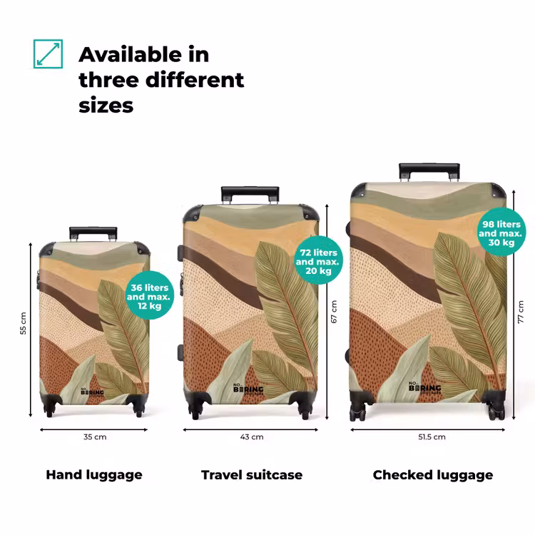 Suitcase - Nature - Leaves - Landscape - Abstract - Earth Tones — 1