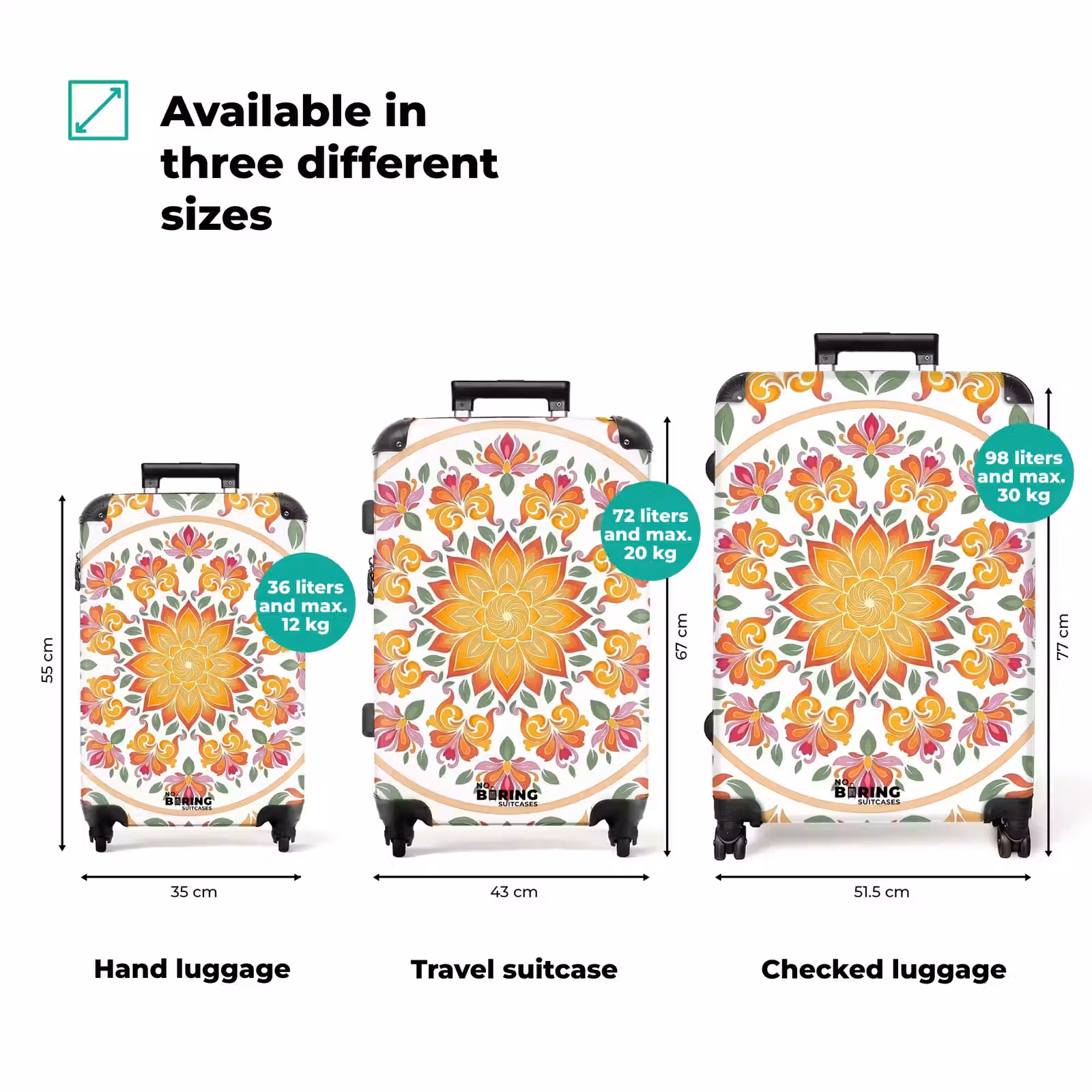 Suitcase - Mandala - Flowers - Decoration - Colorful - Abstract — 1