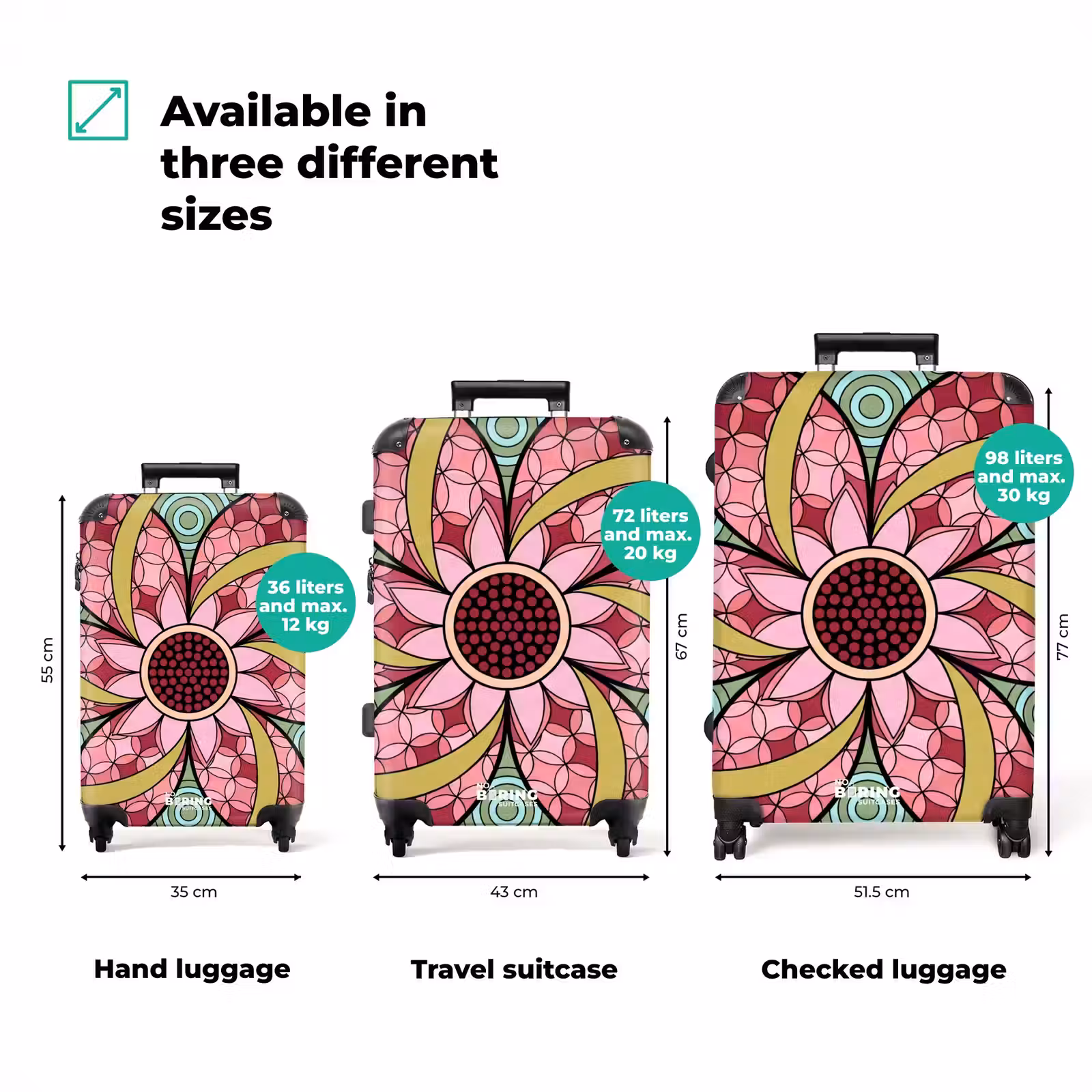 Suitcase - Mandala - Geometric - Art - Decorative - Colorful — 1