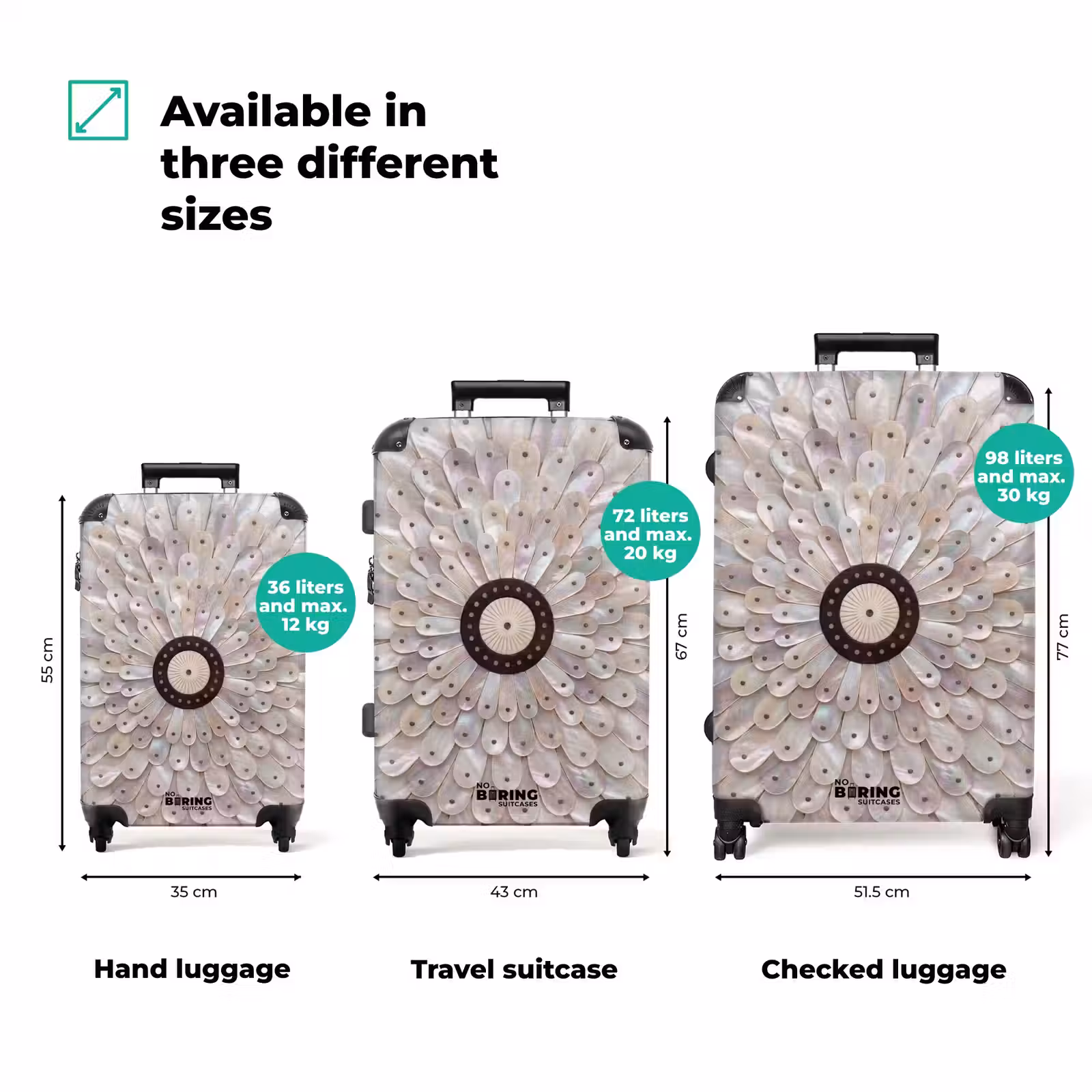 Suitcase - Mother-of-Pearl - Pattern - Decoration - Craft - White — 1