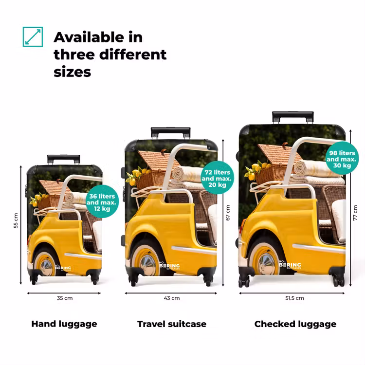 Suitcase - Car - Picnic - Summer - Yellow — 1