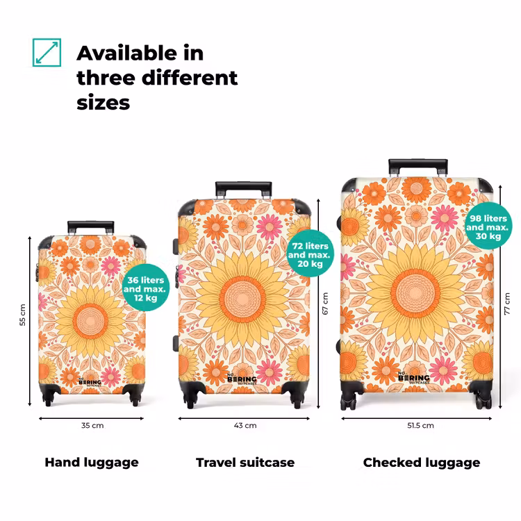 Suitcase - Flowers - Mandala - Pattern - Colorful — 1