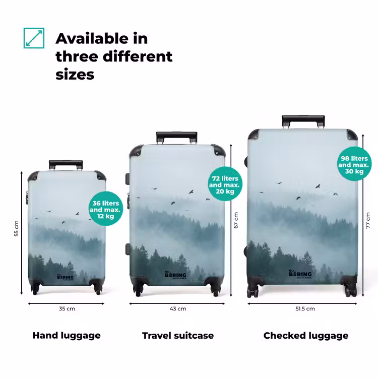 Suitcase - Forest - Fog - Birds - Nature - Green — 3