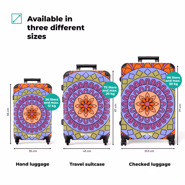 Suitcase - Mandala - Circle - Abstract - Colorful - Pattern — 1