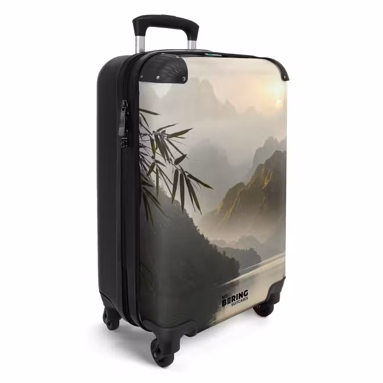 Suitcase - Mountains - Water - Fog - Nature - Landscape — 2