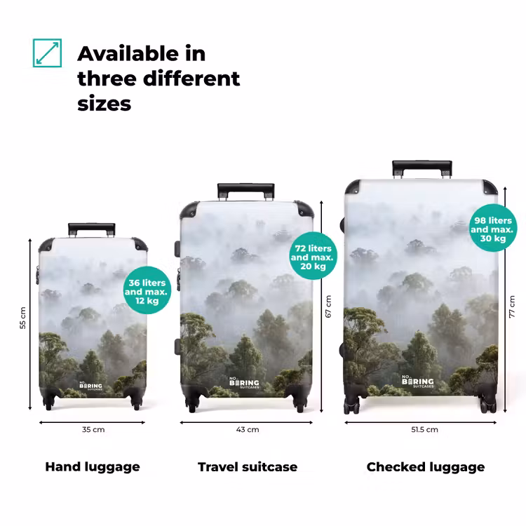 Suitcase - Nature - Fog - Forest - Morning - Gold — 3