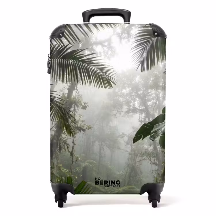 Suitcase - Nature - Jungle - Fog - Green - Leaves — 1