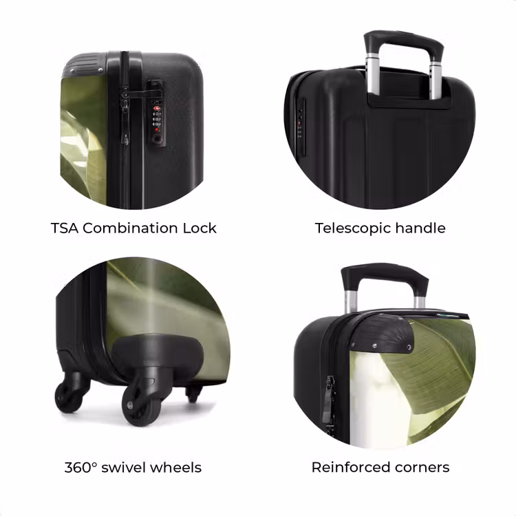 Suitcase - Nature - Leaves - Green - Tropical - Detail — 8
