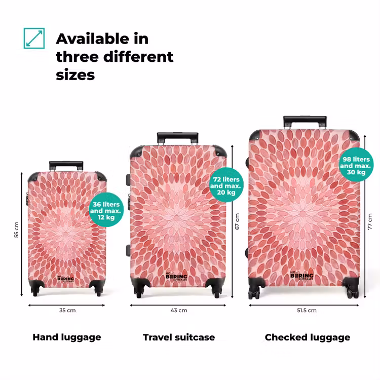 Suitcase - Pattern - Mosaic - Oval - Abstract - Pink — 1