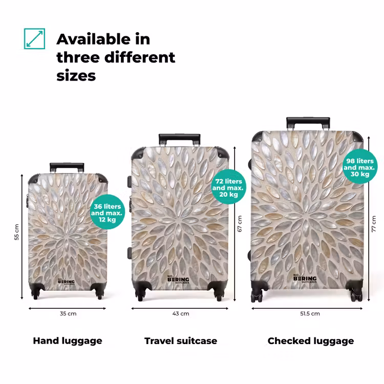 Suitcase - Pattern - Oval - Shiny - Abstract - Beige — 1