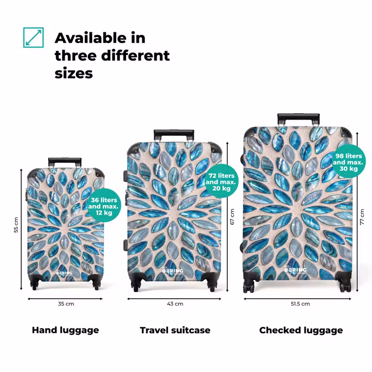 Suitcase - Pattern - Shimmer - Abstract - Blue - Decoration — 1
