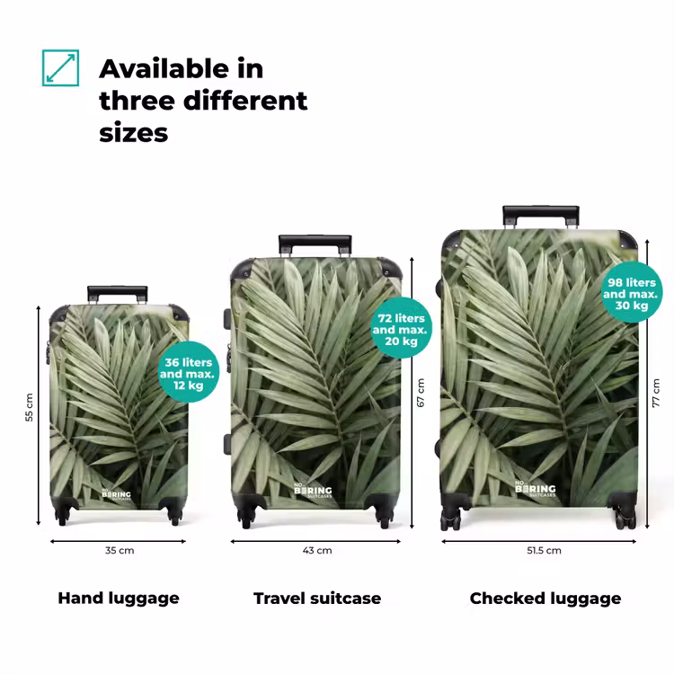 Suitcase - Plant - Palm Leaves - Nature - Green — 3