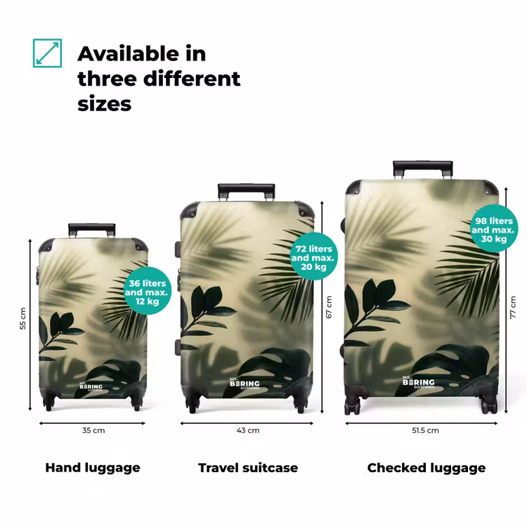 Suitcase - Plants - Leaves - Shadows - Green - Modern — 3
