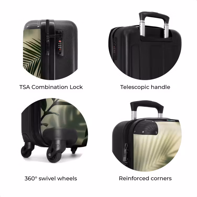Suitcase - Plants - Leaves - Shadows - Green - Modern — 8