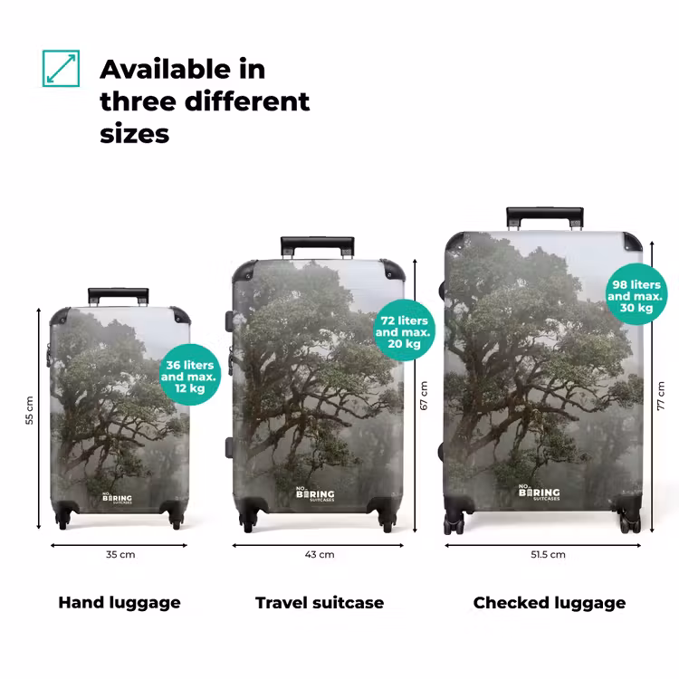 Suitcase - Tree - Foggy - Forest - Green - Nature — 3