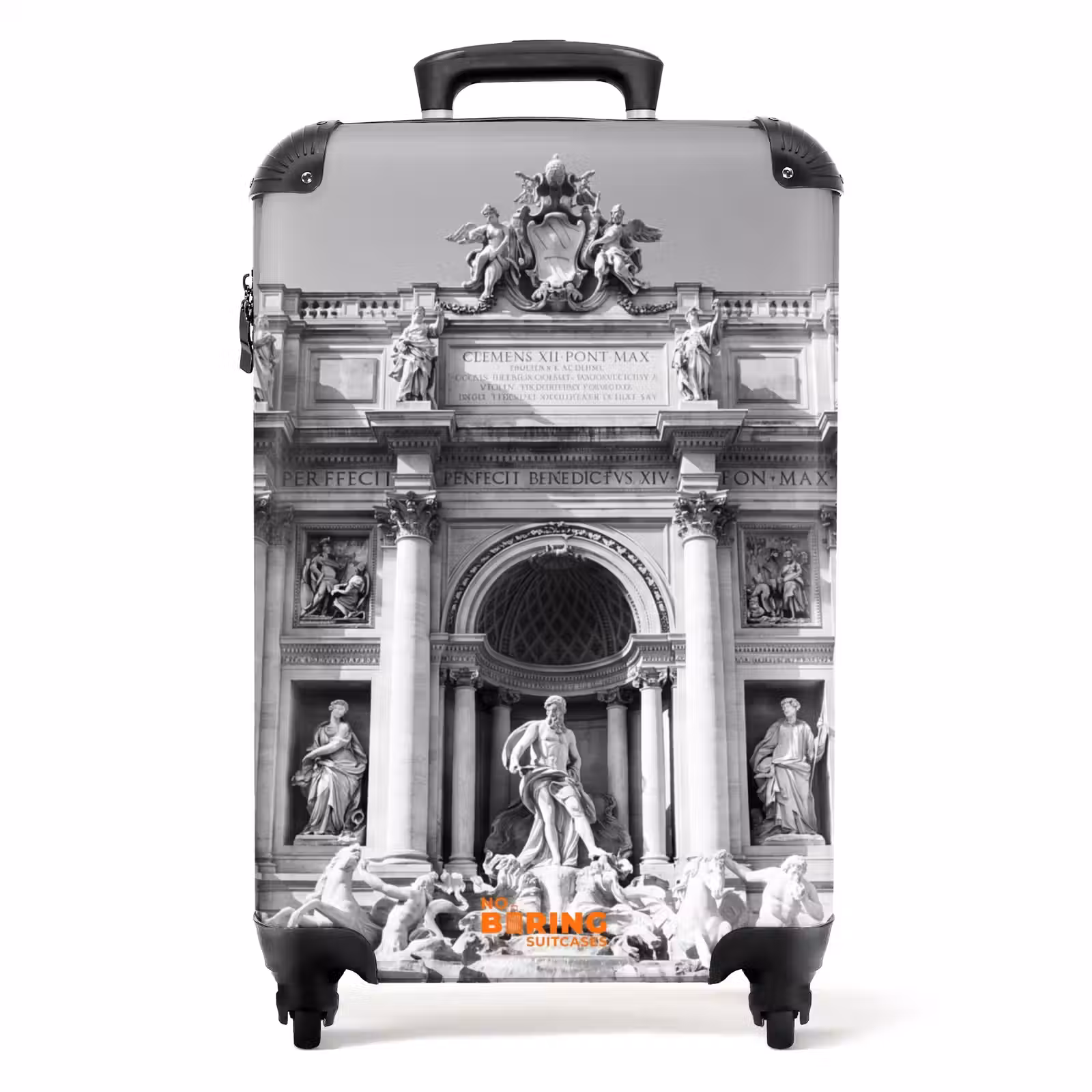 Suitcase - Fountain - Sculptures - Architecture - Black and White — 1