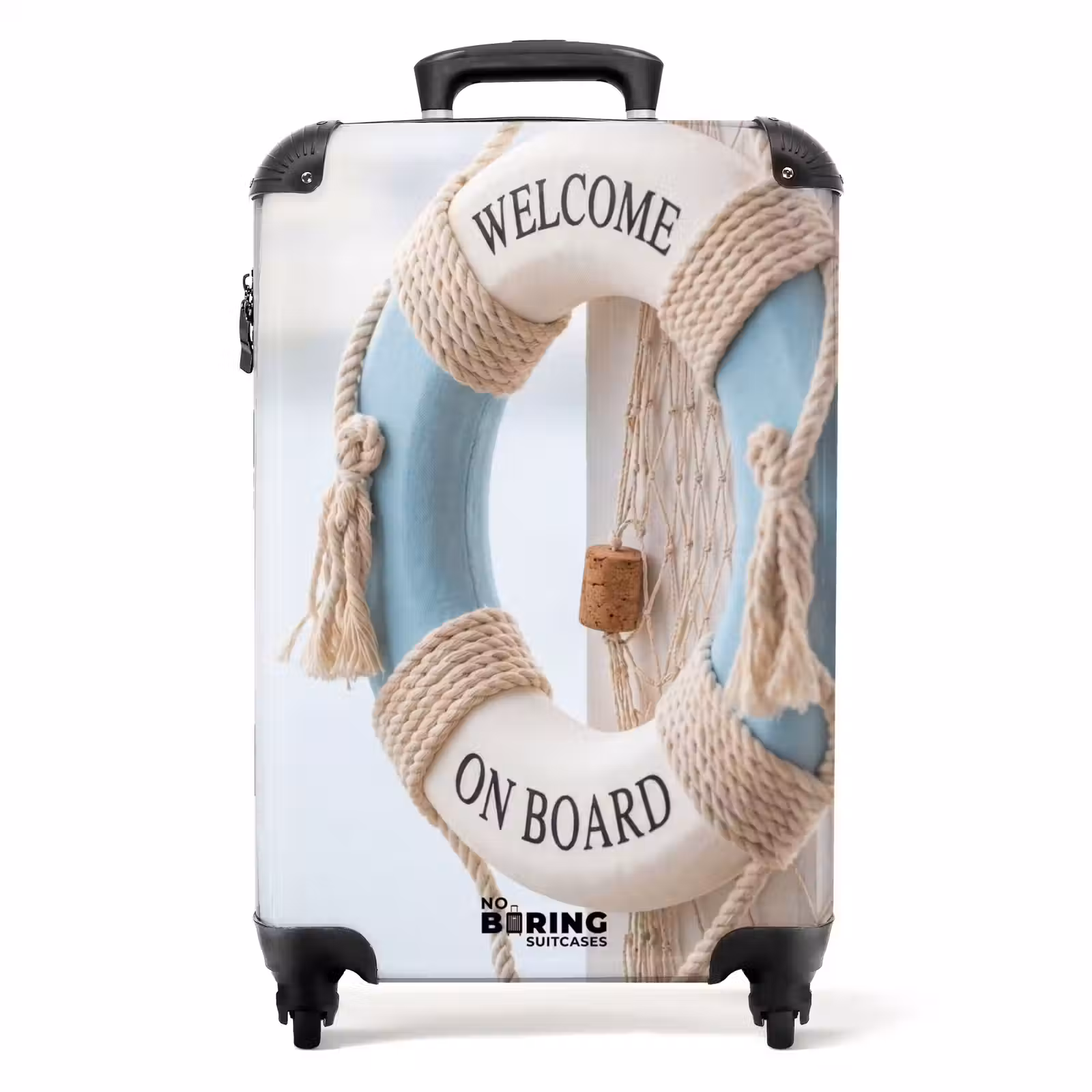 Suitcase - Life Buoy - Maritime - Welcome - Blue - White — 1