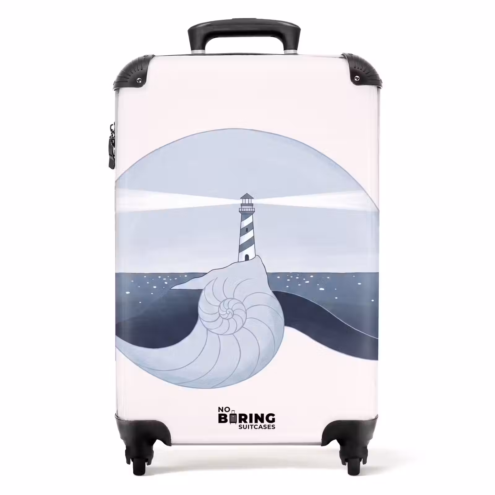 Suitcase - Lighthouse - Sea - Shell - Abstract - Blue — 1