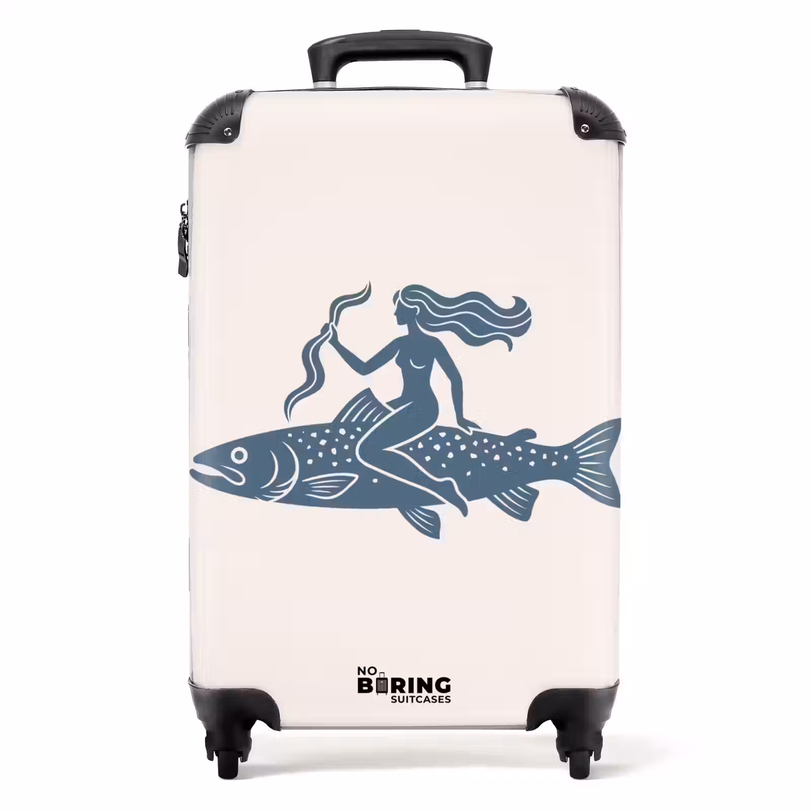 Suitcase - Woman - Fish - Fantasy - Abstract - Blue — 1