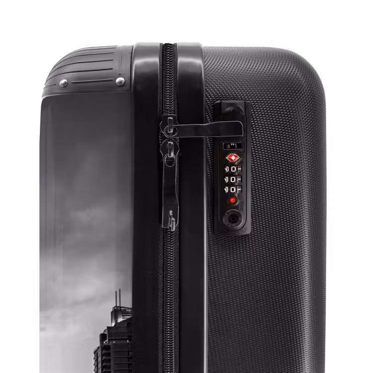 Suitcase - City - Skyline - Architecture - Evening - Black and White — 6