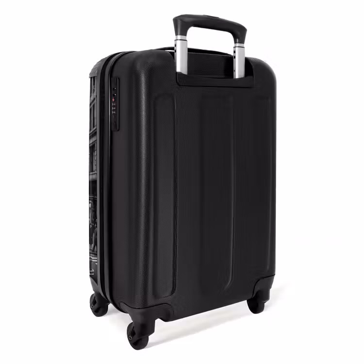 Suitcase - City - Street - Buildings - Traffic - Black and White — 4