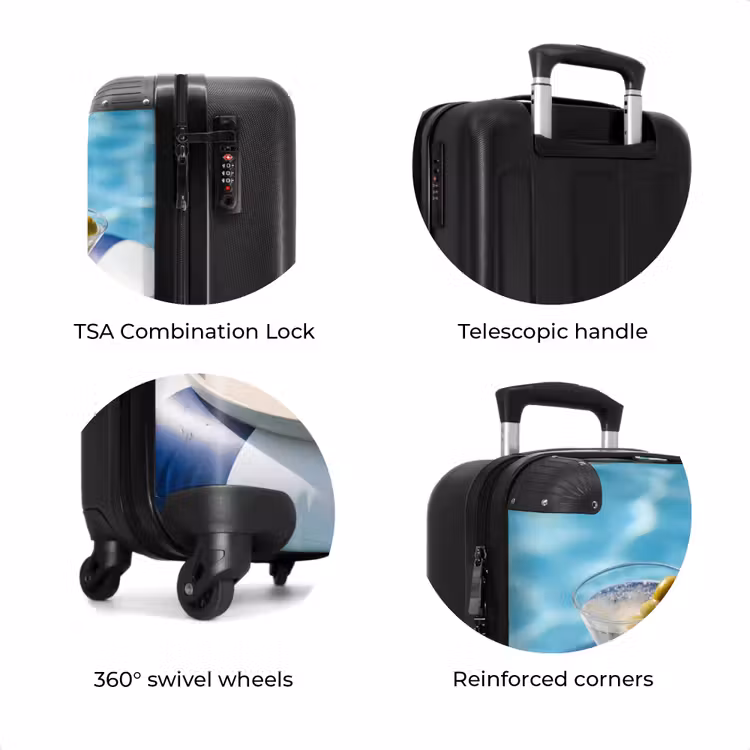 Suitcase - Cocktail - Swimming Pool - Summer - Blue — 8