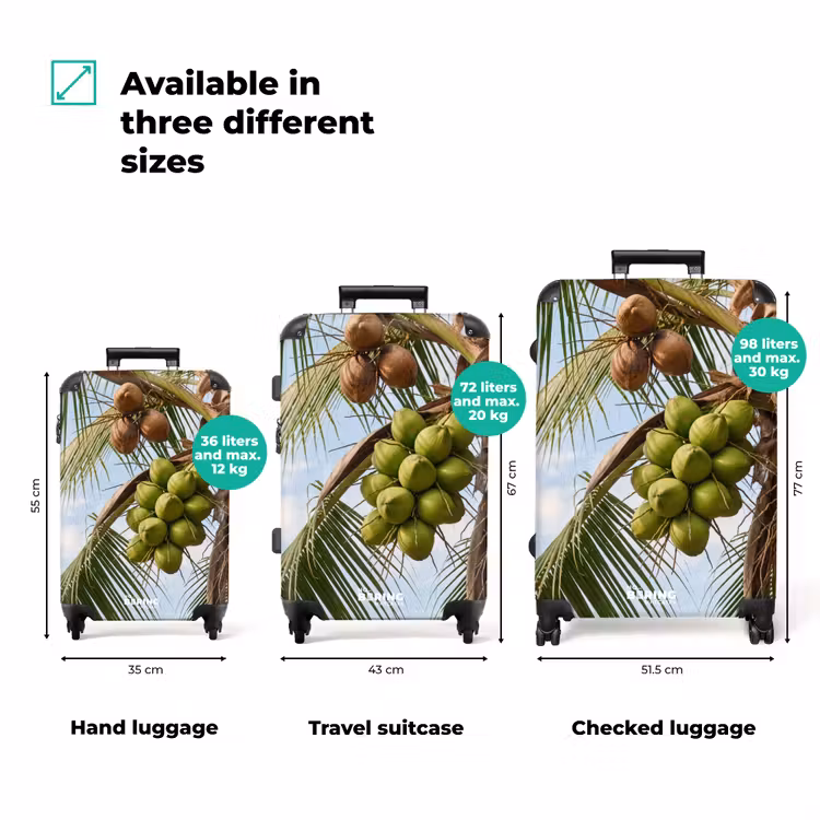 Suitcase - Coconut - Tree - Tropical - Nature - Green — 3