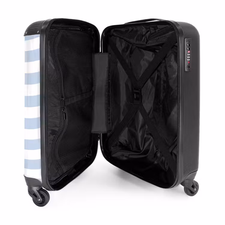 Suitcase - Fish - Ocean - Illustration - Blue - Stripes — 5