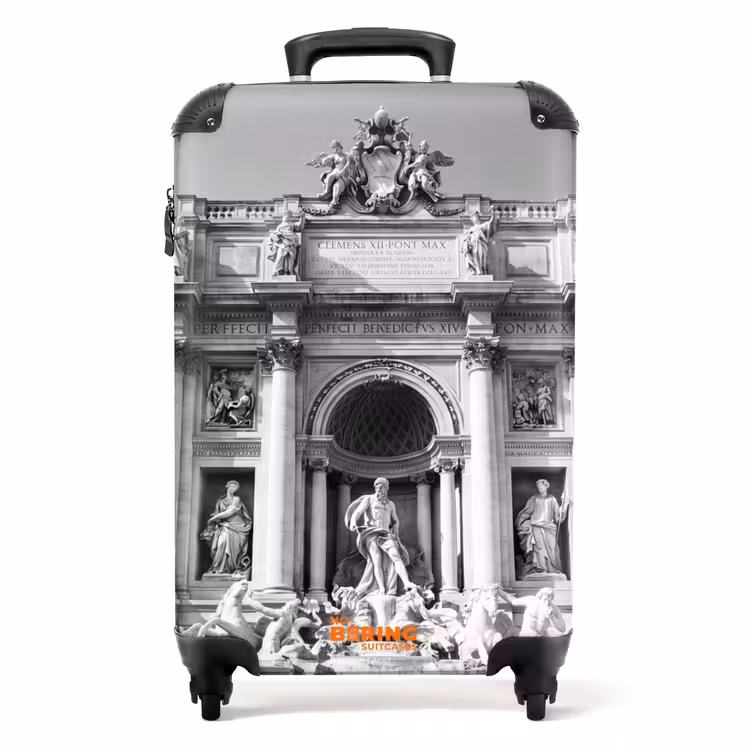 Suitcase - Fountain - Sculptures - Architecture - Black and White — 1