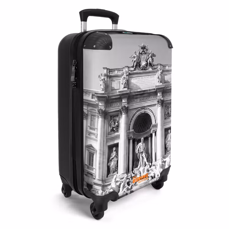Suitcase - Fountain - Sculptures - Architecture - Black and White — 2