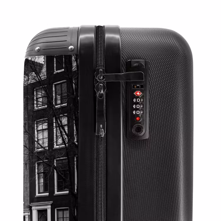 Suitcase - House - Canal - Amsterdam - Architecture - Black and White — 6